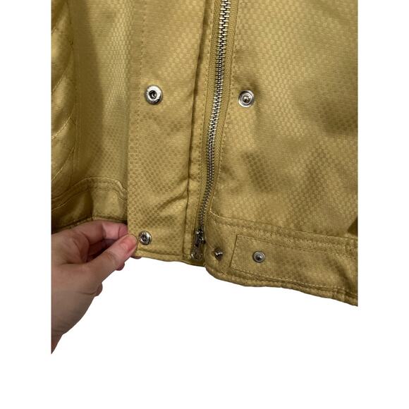 NILS Ski Womens Full Zip Hooded Insulated Coat Jacket Winter Size 12 Gold - Picture 3 of 16
